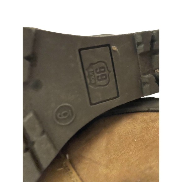 ROUTE 66 LAMBS WOOL LOOK WEDGE ANKLE BOOT BROWN FAUX SUEDE SIZE WOMENS 6 - Picture 8 of 10